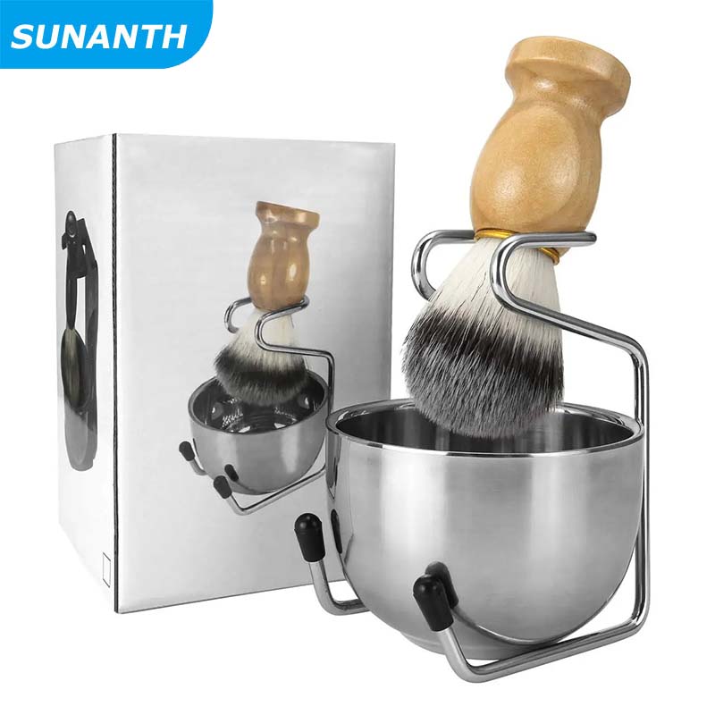 Shaving Bowl Soap - Aço inoxidável masculino barbear seco ou